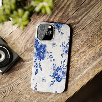 French Blue and White Toille, Slim Phone Cases, Case-Mate IPHONE16 and all sizes